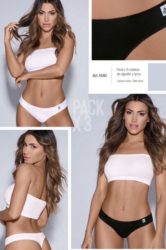 Pack X3 colaless algodón